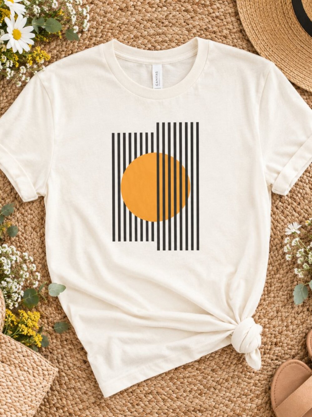 ☀️ Bauhaus Sun Graphic Tee | Abstract Geometric T-Shirt